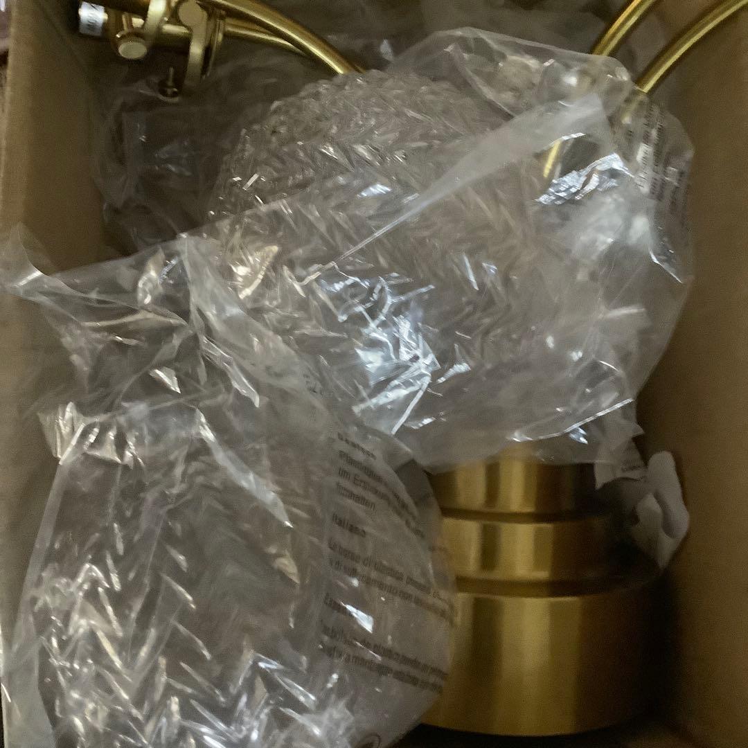 クリスタルガラス シャンデリア ゴールド