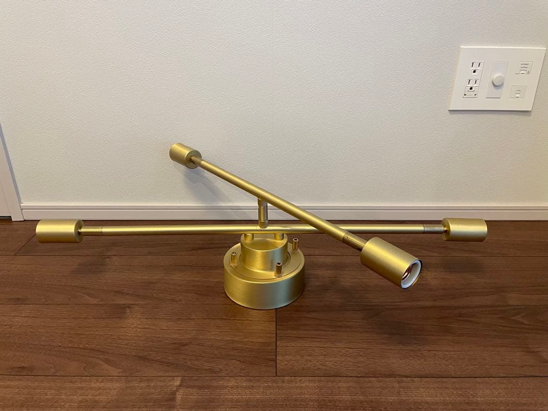 シーリングライト 真鍮製 4灯 電球別売