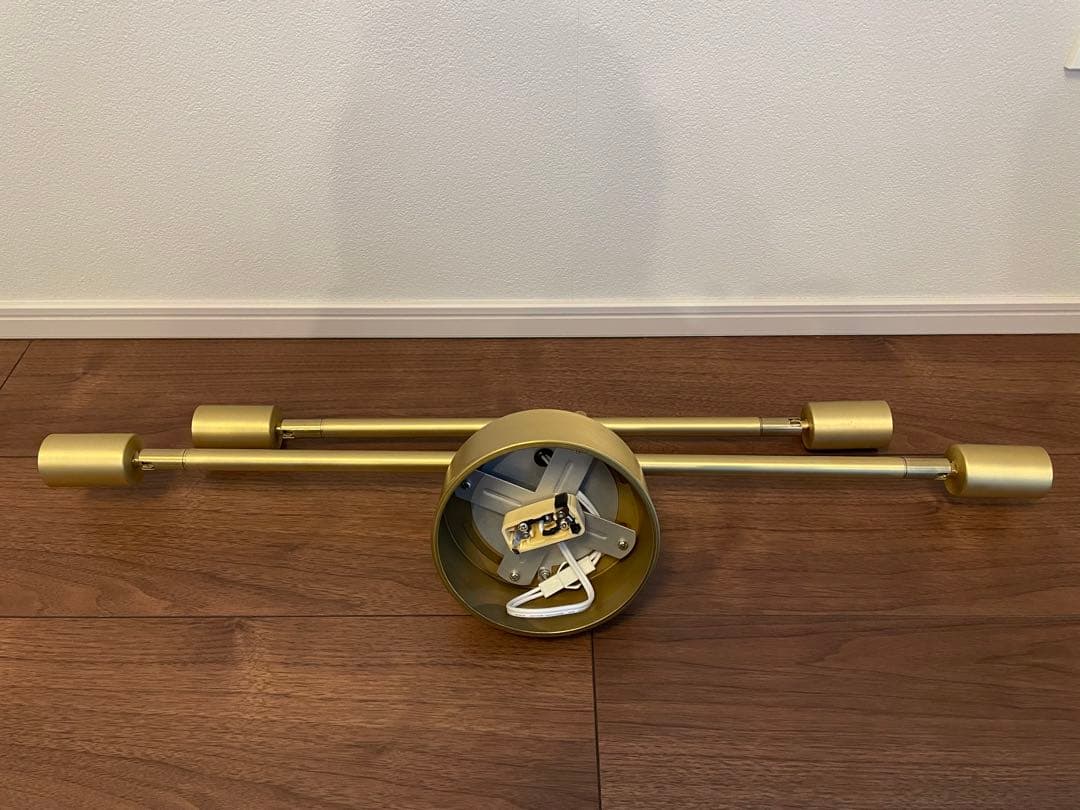 シーリングライト 真鍮製 4灯 電球別売