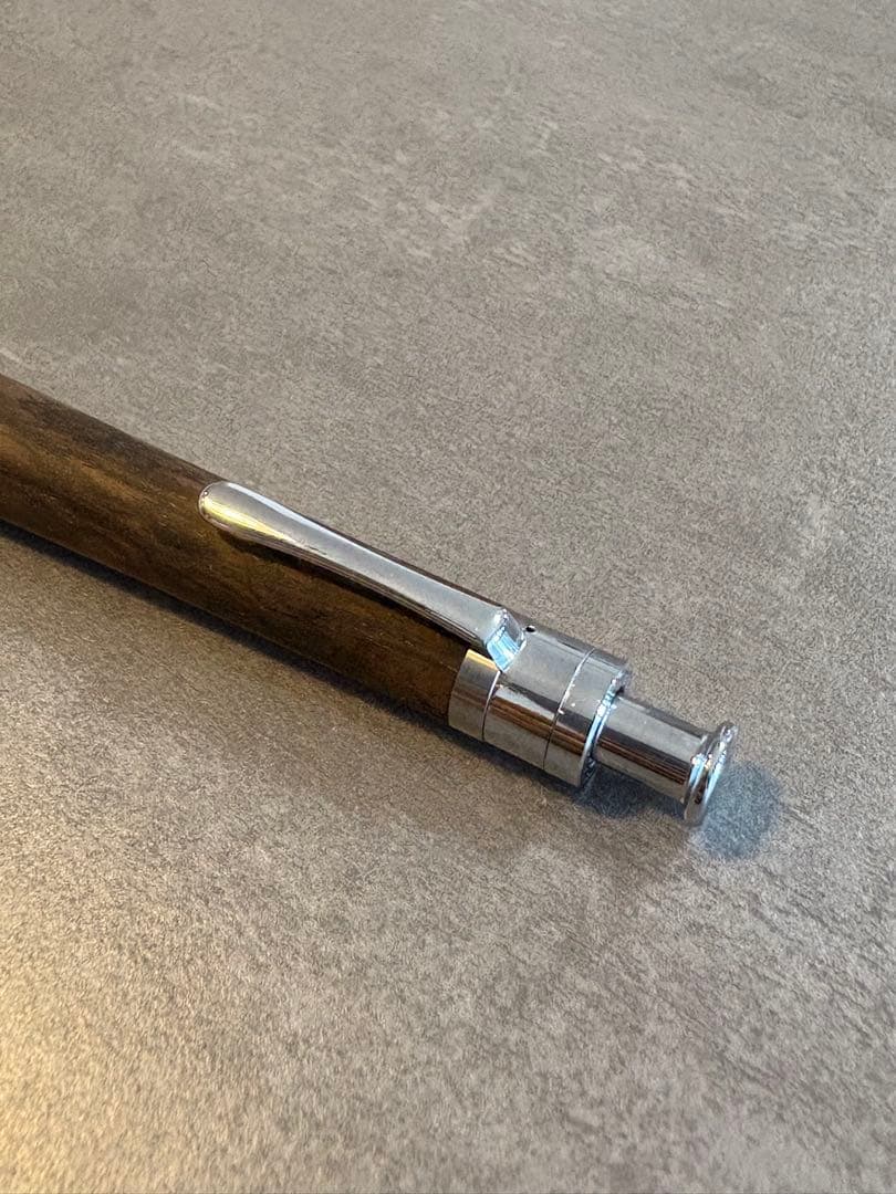 工房楔 黒柿孔雀杢 ルーチェペン ボールペン イベント杢 木軸