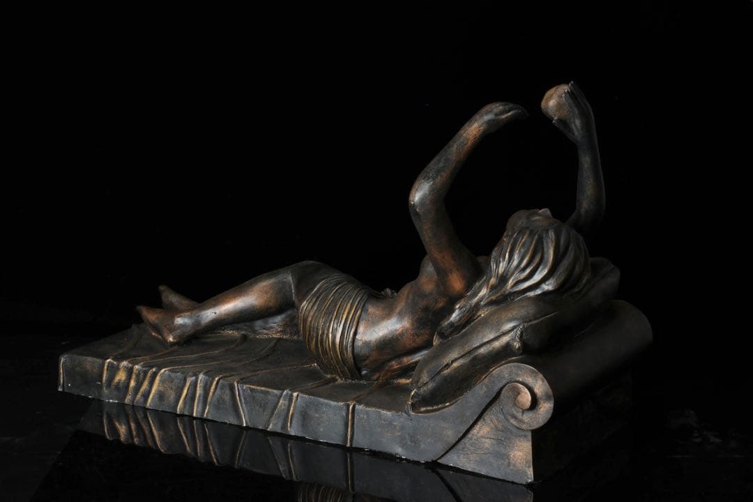 大型 裸婦横臥像 女性像 人物像 21kg 西洋彫刻 美術品 置物 オブジェ