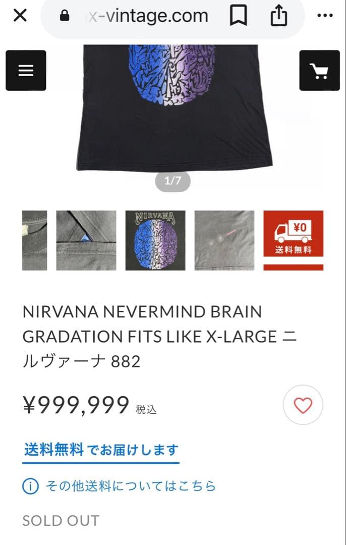 超スぺシャル‼️90s NIRVANAニルヴァーナ　ネバーマインド XL