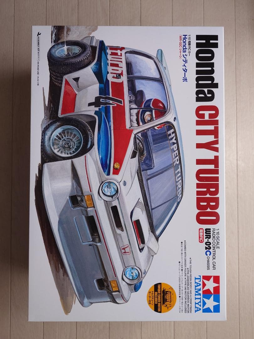 タミヤ 1/10RC Honda シティターボ(WR-02Cシャーシ)半完成状態