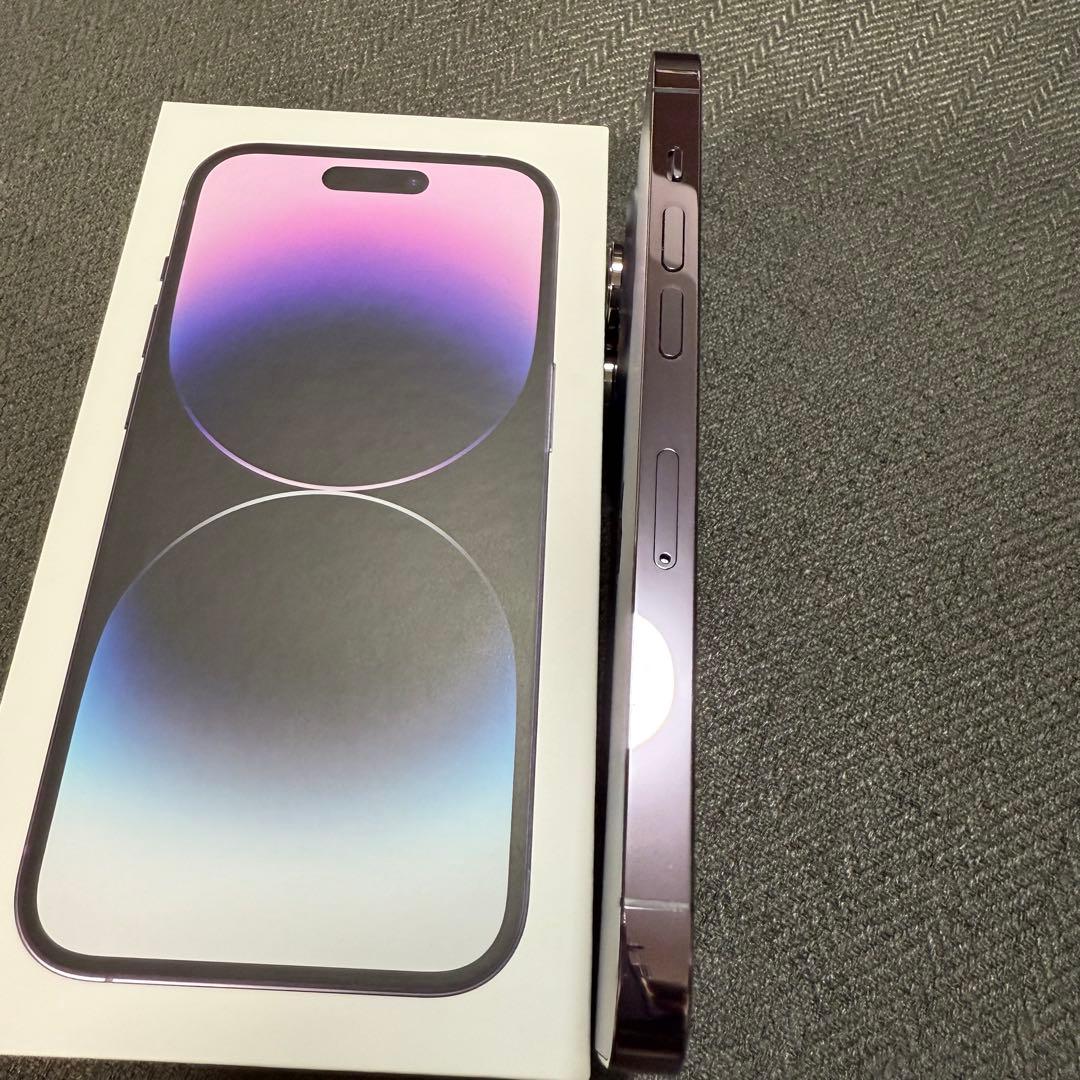 【美品、ケース付】iPhone 14 Pro パープル 128 SIMフリー