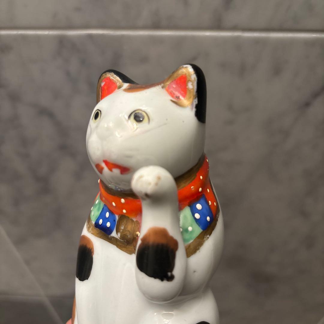 江戸時代後期　神秘的な瞳でとても雰囲気のあるお金や良き人を招く招き猫