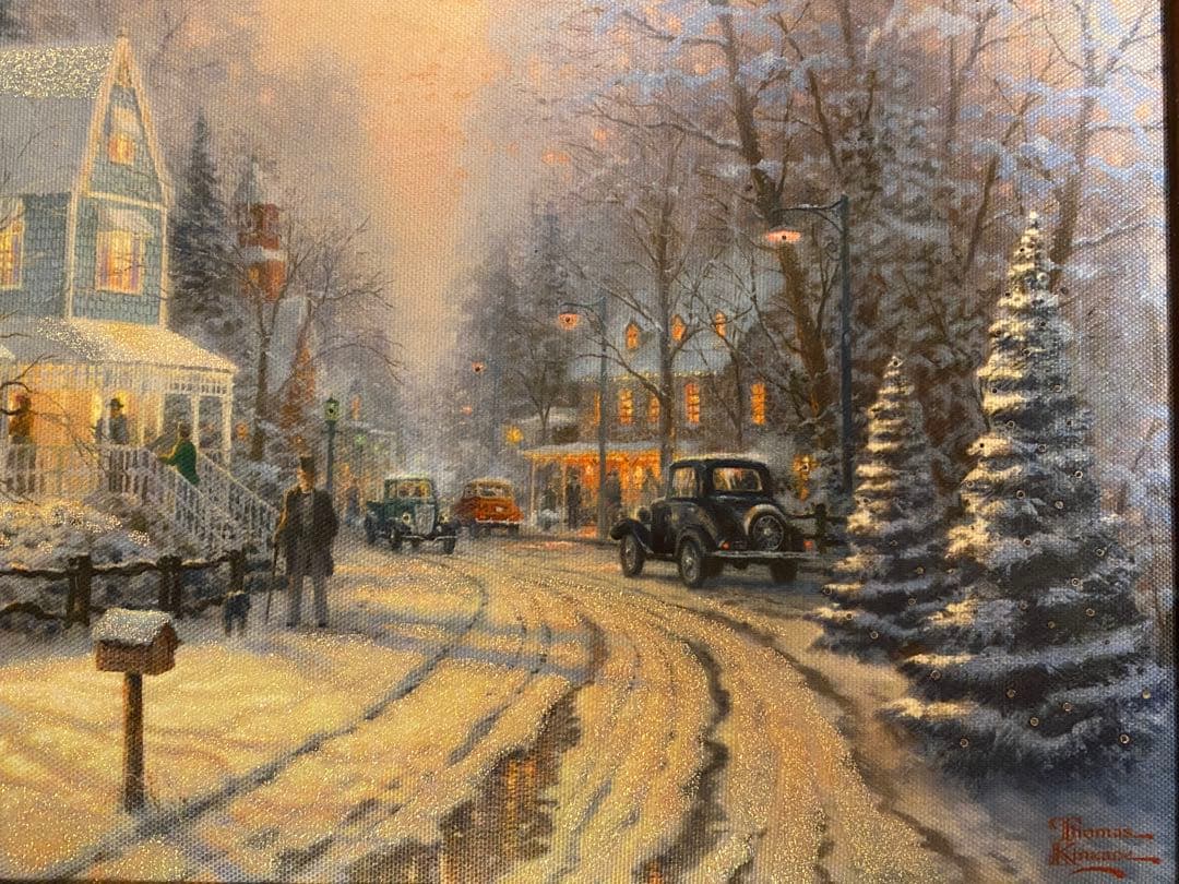 希少　入手困難　トーマスキンケード　絵　クリスマス　ライト付き　イルミネーション