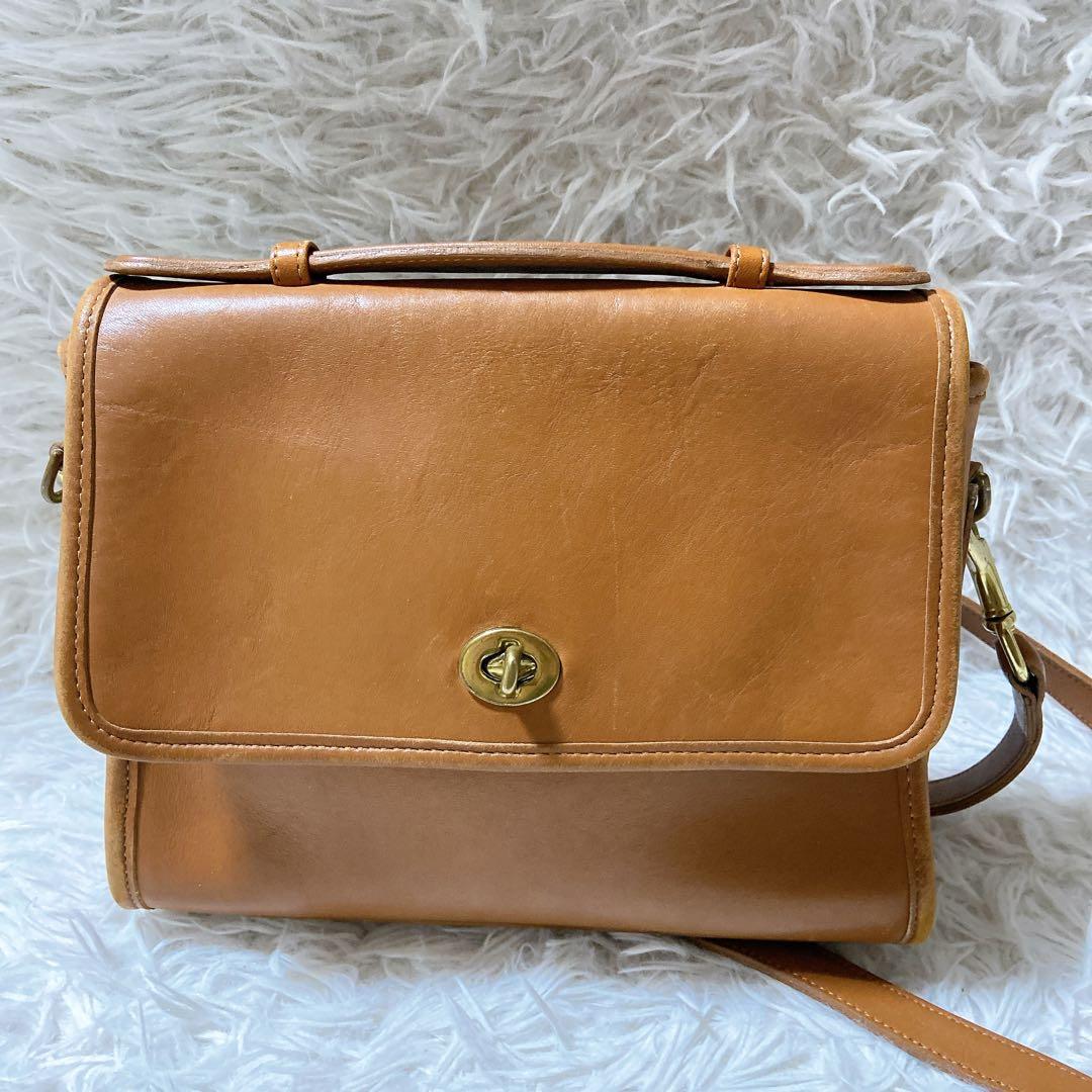 希少⭐️オールドコーチ　ショルダーバッグ　2way ターンロック　オールレザー