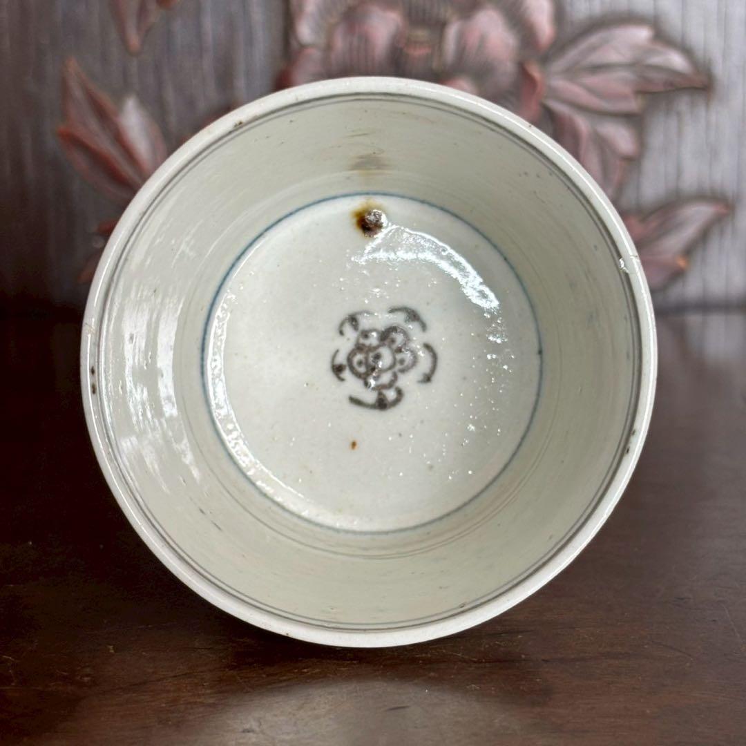 江戸時代　中期〜後期　古伊万里　雪中　筍掘り　図　蕎麦猪口　湯呑　酒器　コップ