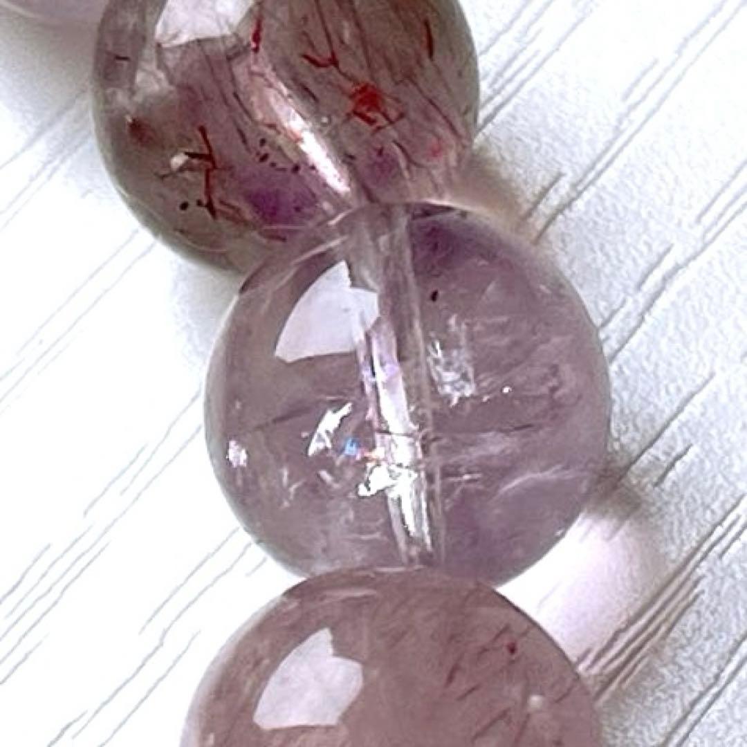 Berry様♥️スーパーセブン大玉12mm＆水晶くまちゃん天然石ブレスレット