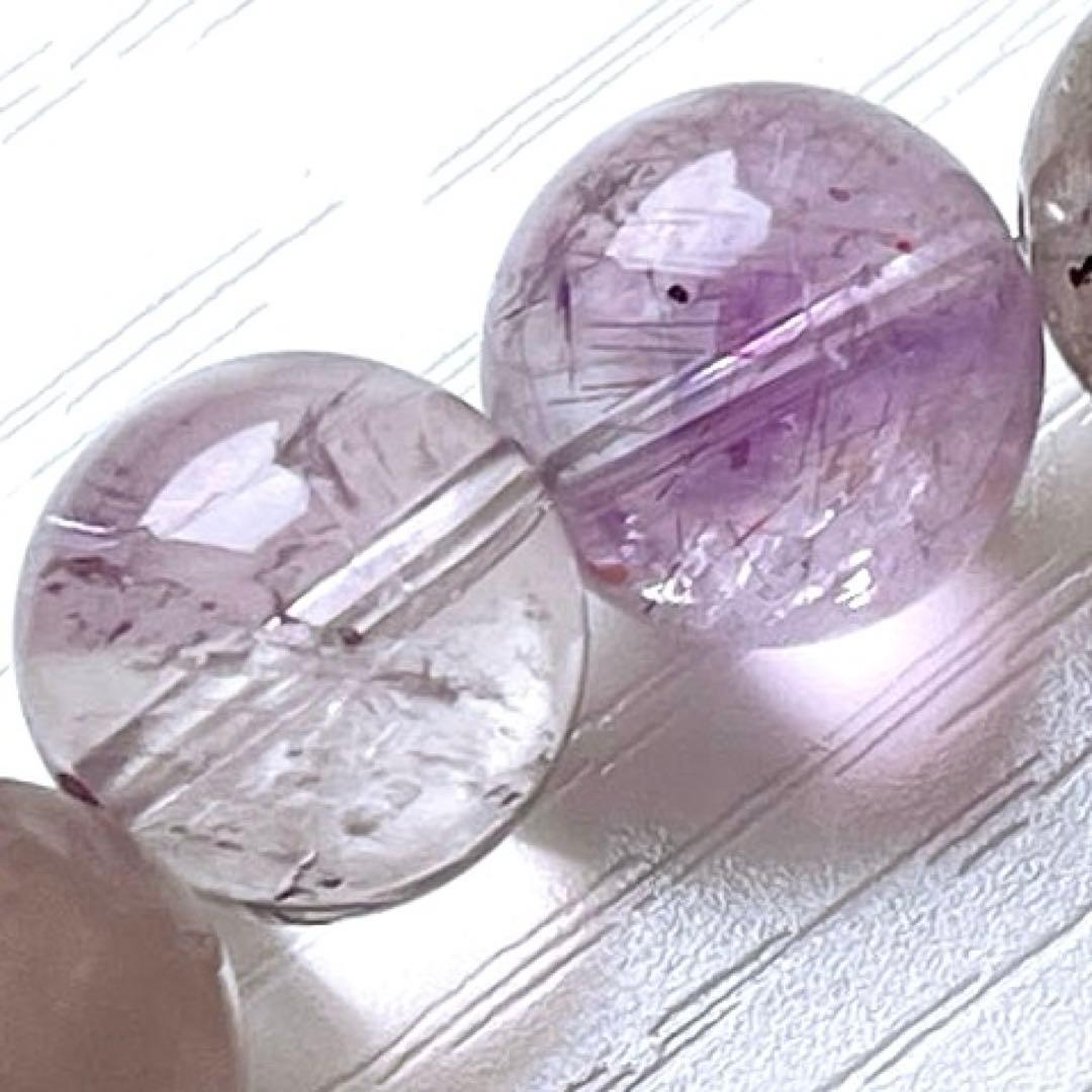 Berry様♥️スーパーセブン大玉12mm＆水晶くまちゃん天然石ブレスレット