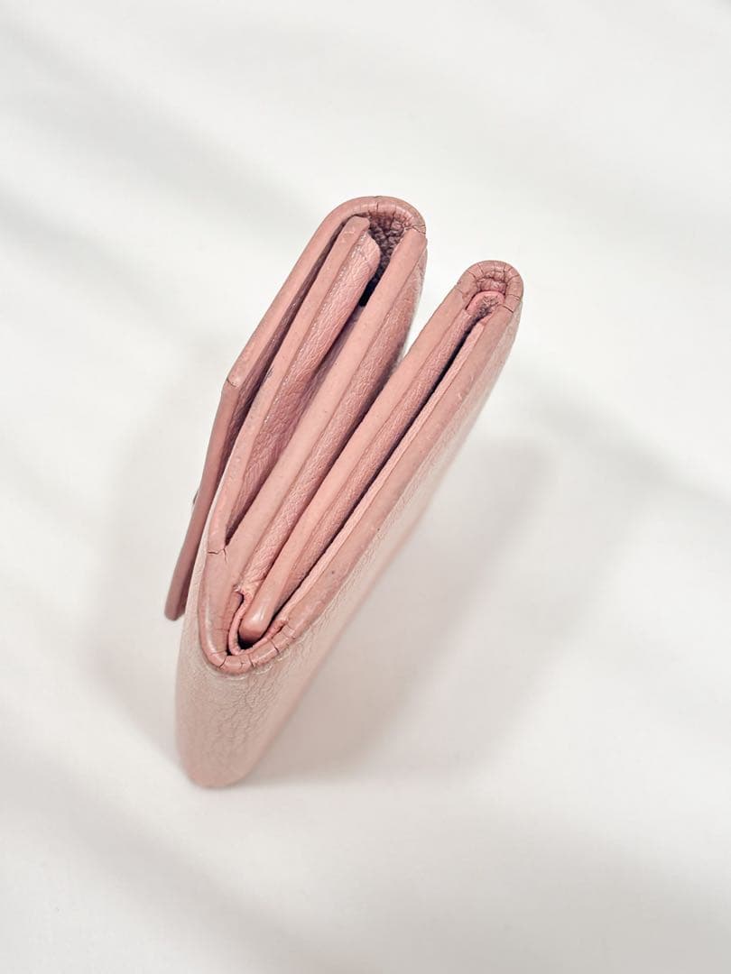 だ*ち様 LV ルイヴィトン ピンク 三つ折り財布 コンパクト ミニ財布 可愛い