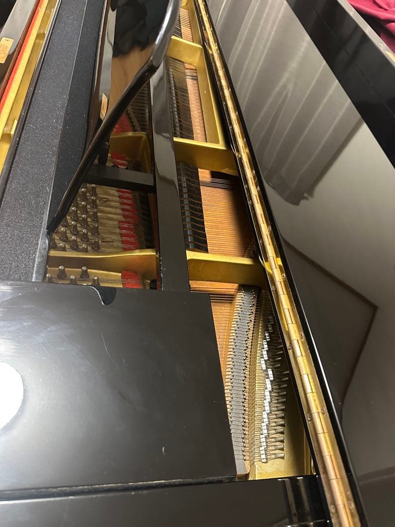 黒色 グランドピアノ カバー付き YAMAHA C3 3370587 2本ペダル