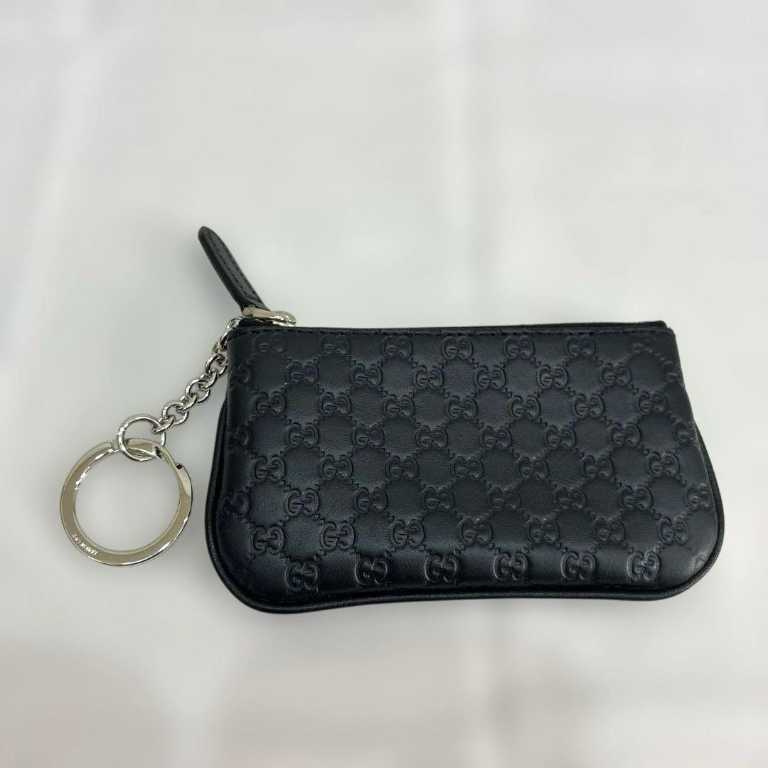 【美品】Gucci ブラックレザーキーケース スマートキー　ケース　黒