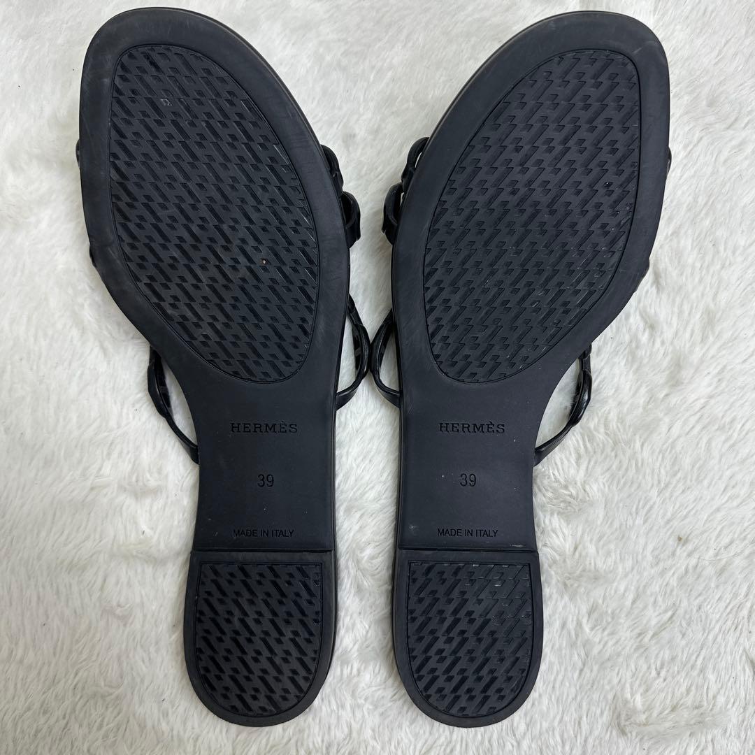 HERMES エルメス シェーヌダンクル リヴァージュ フラットサンダル 39