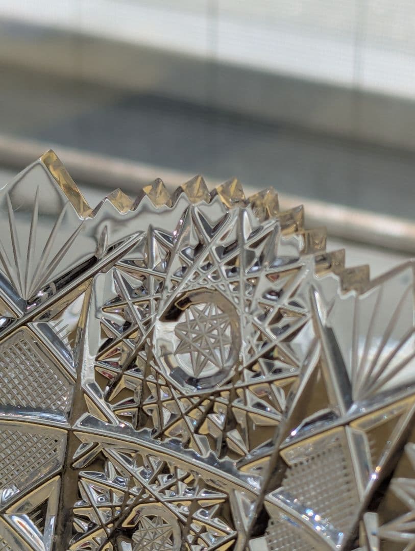 希少　ボヘミアクリスタル　Maiaカット リードクリスタル フラワーベース