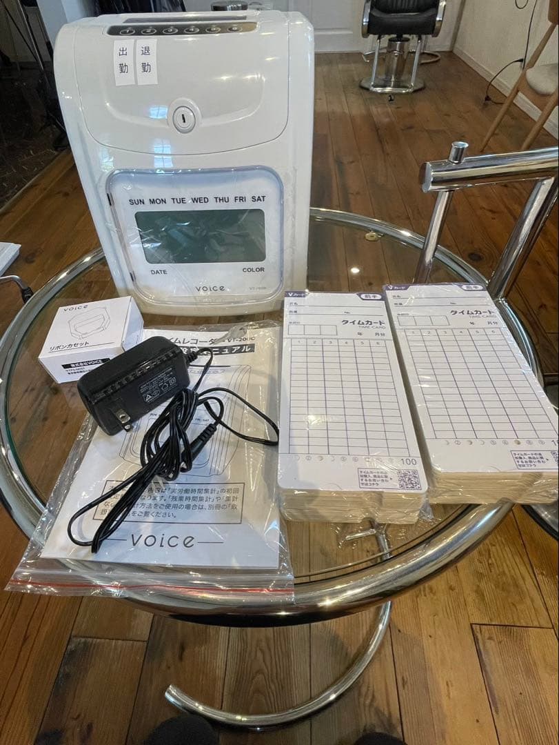voice VT-2000 タイムレコーダー タイムカード本体と用紙