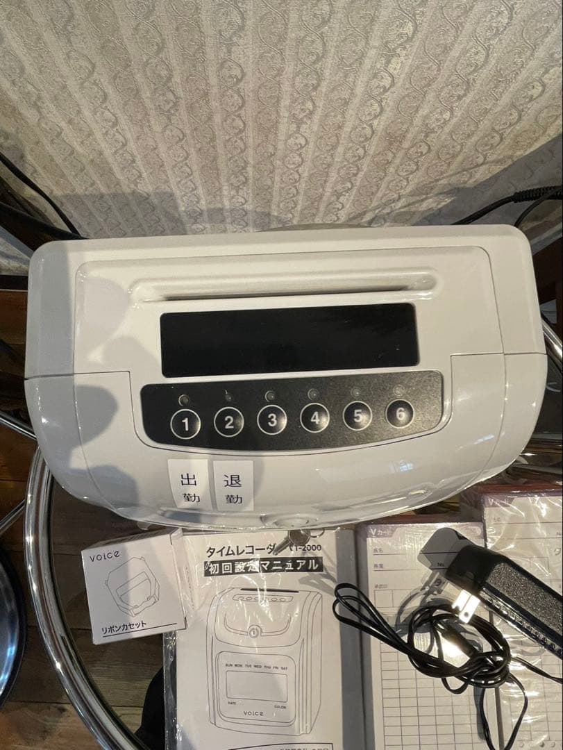 voice VT-2000 タイムレコーダー タイムカード本体と用紙