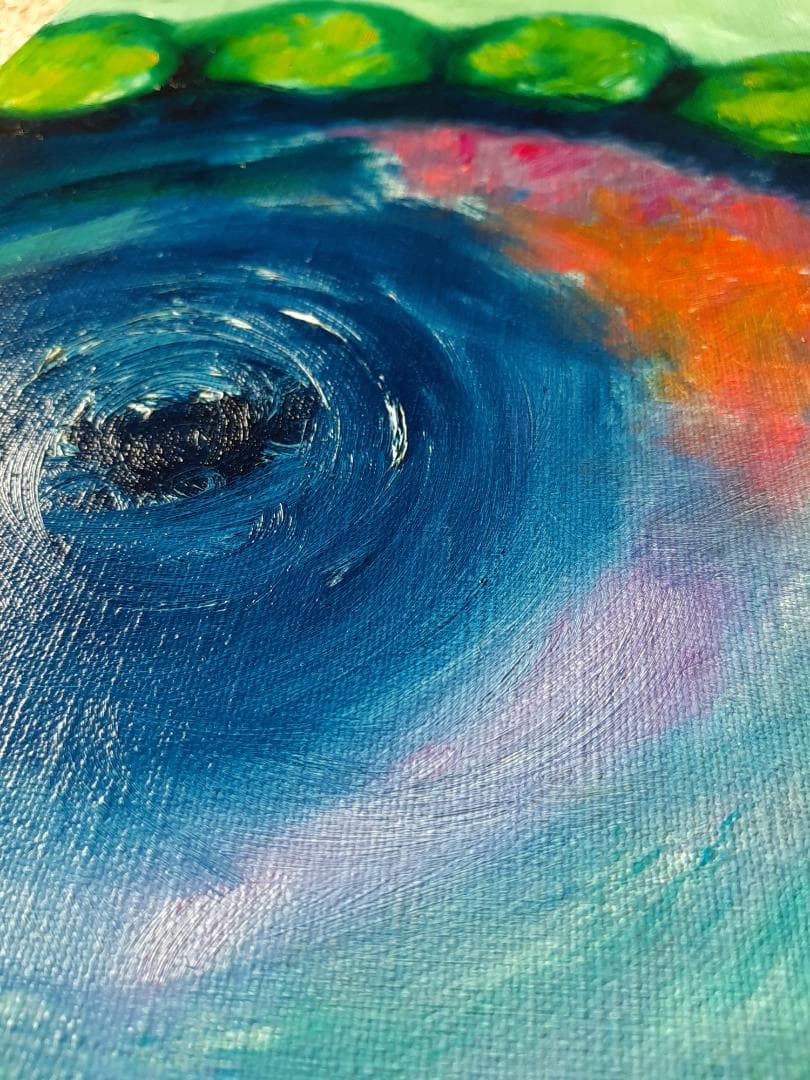 油彩画 (油絵)　直筆　絵画：Life