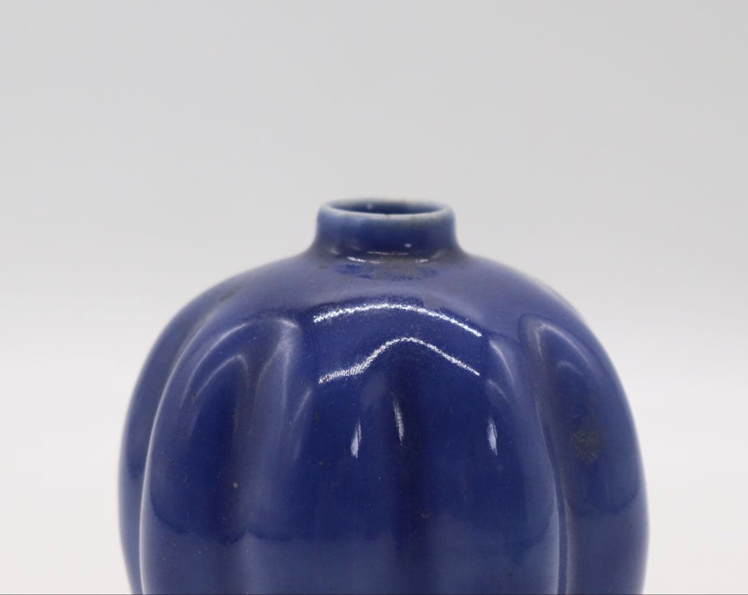 中国　清時代　瑠璃釉　瓜型小壺　アンティーク　送料込み250626