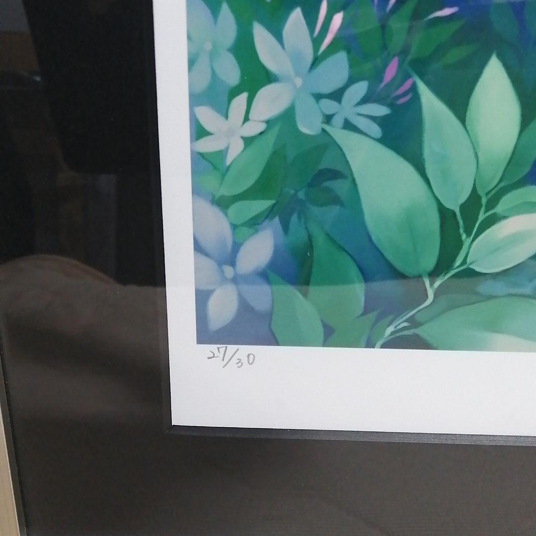 【版画】緋色雪「ふりしきる」