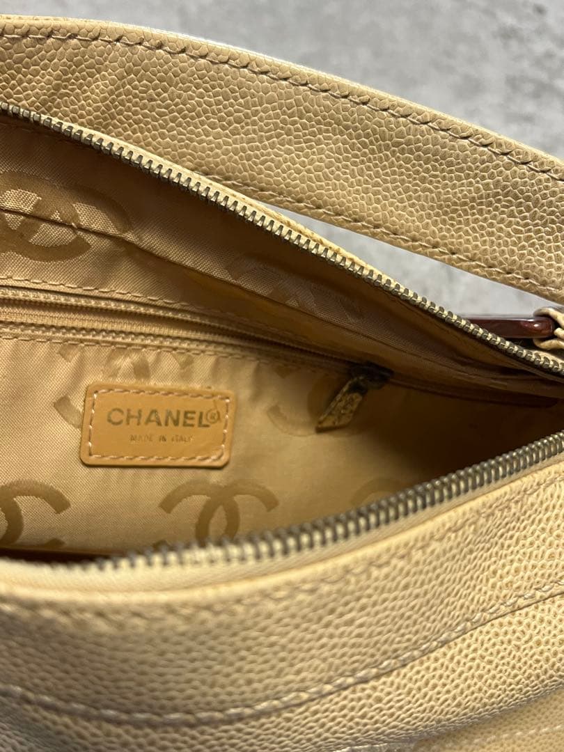 CHANEL ハンドバッグ シャネル ココマーク キャビアスキン プラチェーン