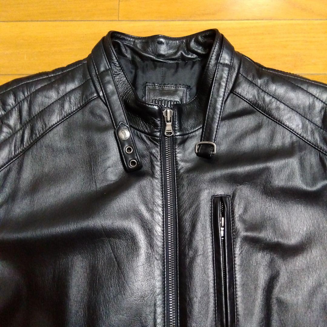 【極美品牛革‼️】EIGEN レザーシングルライダースジャケット　Lサイズ