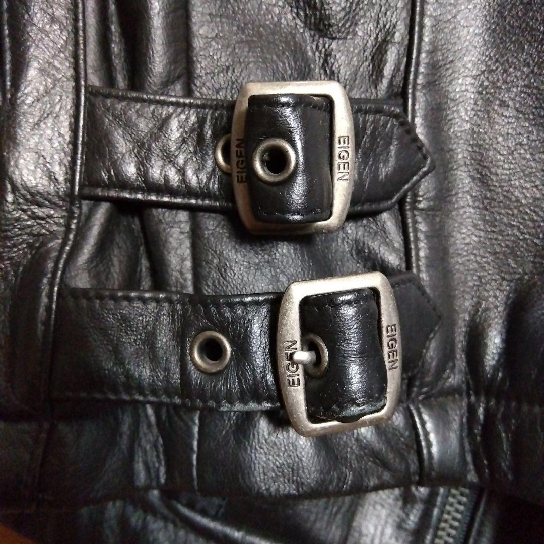 【極美品牛革‼️】EIGEN レザーシングルライダースジャケット　Lサイズ