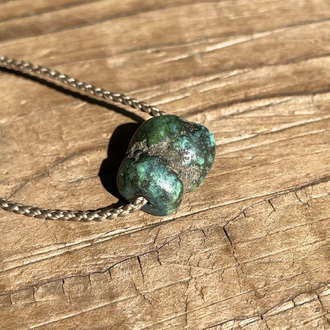 チベタン オールドターコイズ ＊ マクラメネックレス