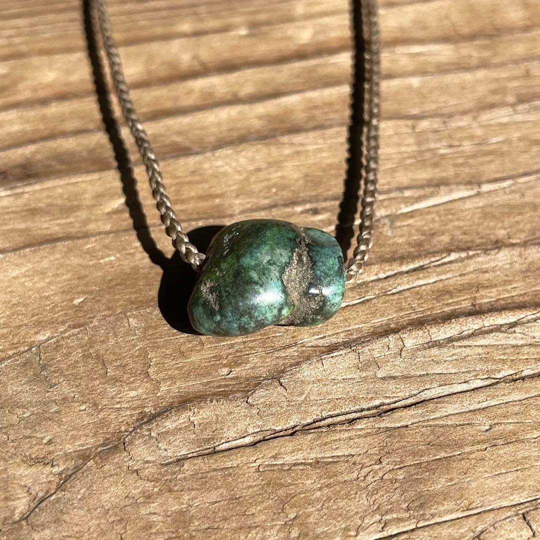 チベタン オールドターコイズ ＊ マクラメネックレス