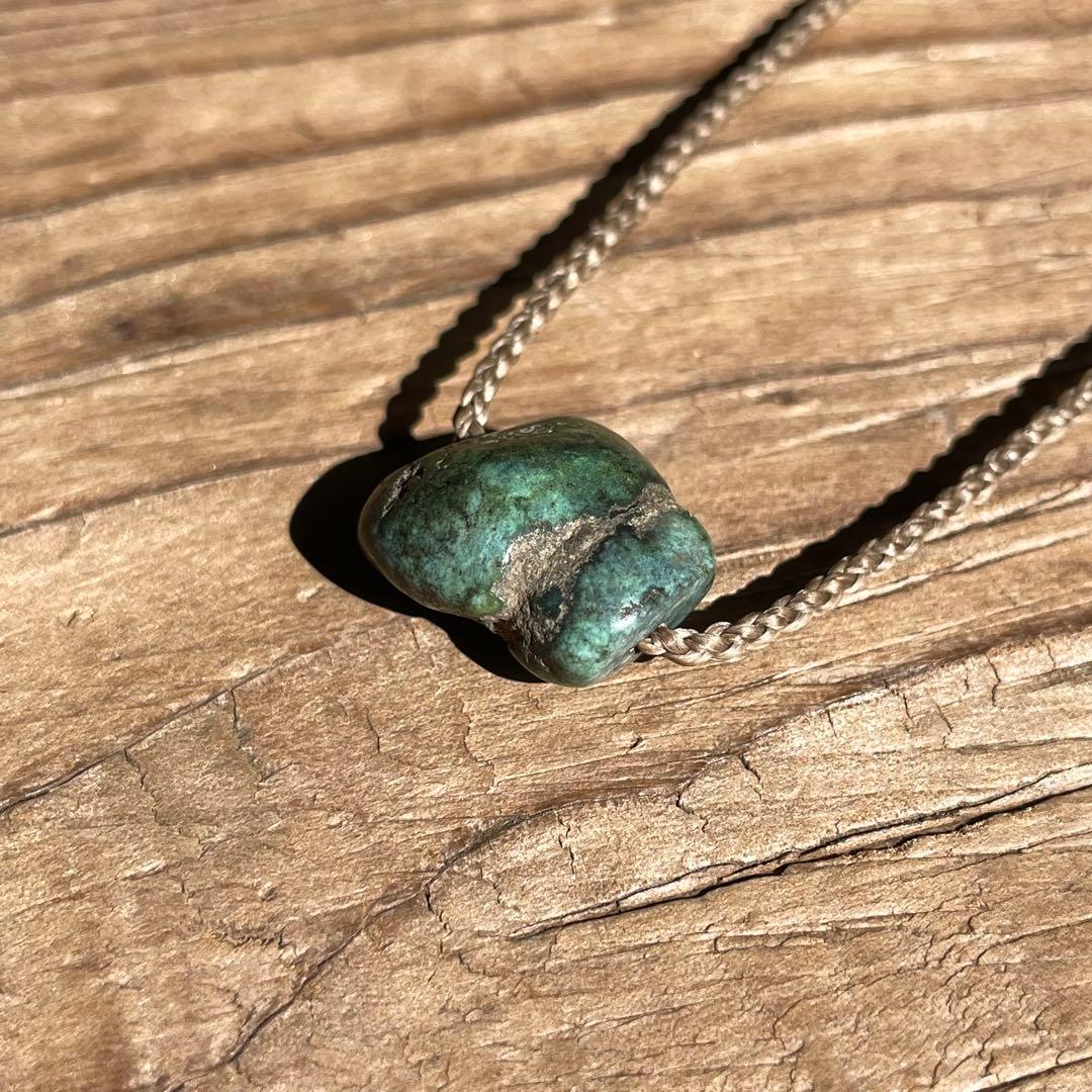 チベタン オールドターコイズ ＊ マクラメネックレス