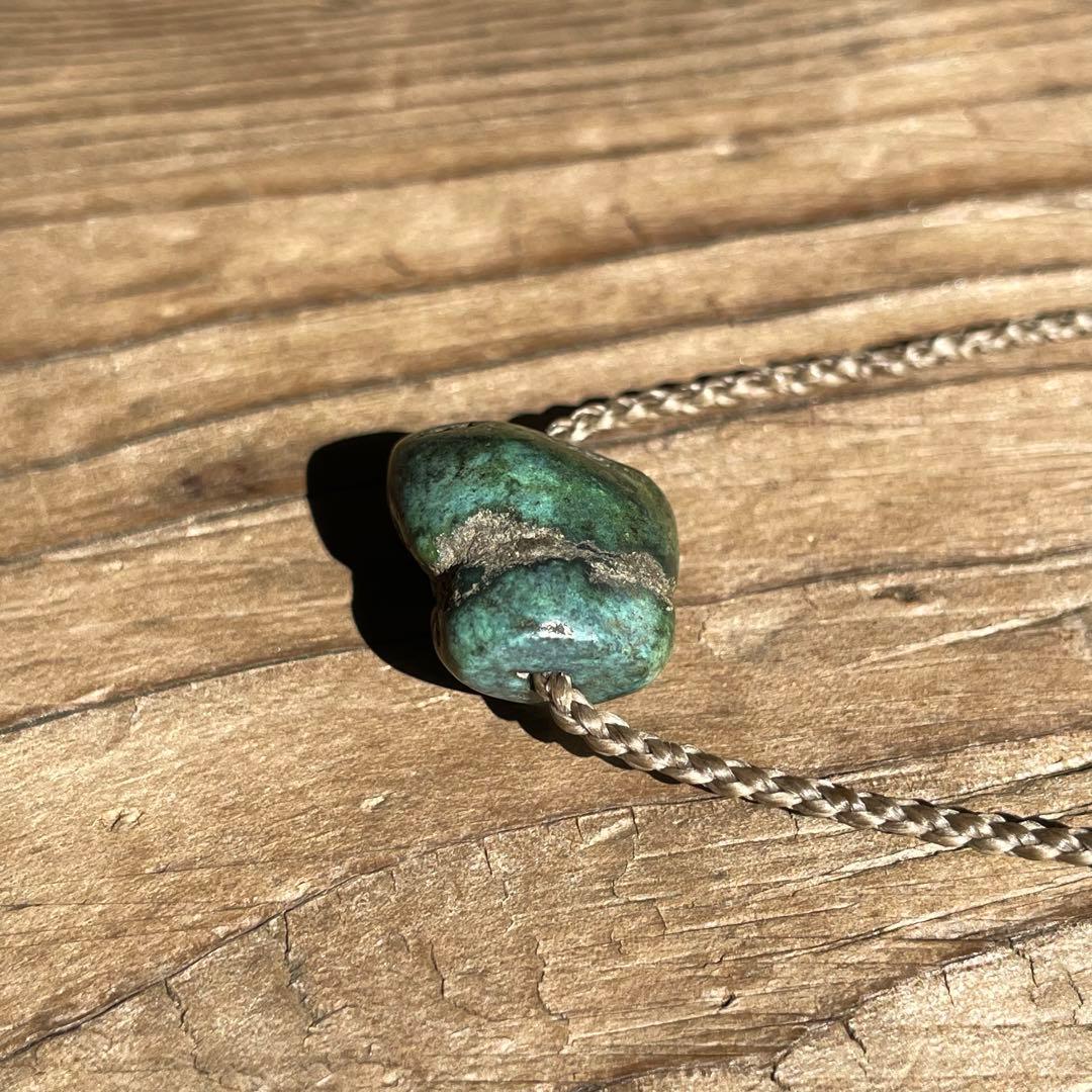 チベタン オールドターコイズ ＊ マクラメネックレス