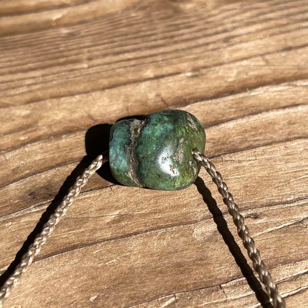 チベタン オールドターコイズ ＊ マクラメネックレス