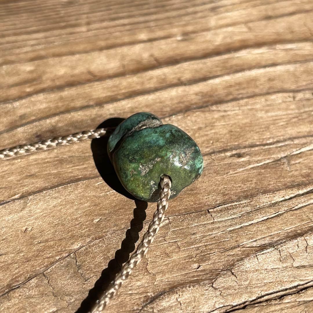 チベタン オールドターコイズ ＊ マクラメネックレス