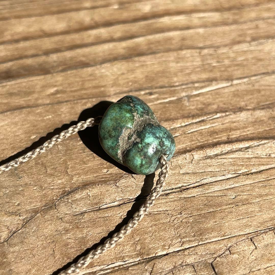 チベタン オールドターコイズ ＊ マクラメネックレス