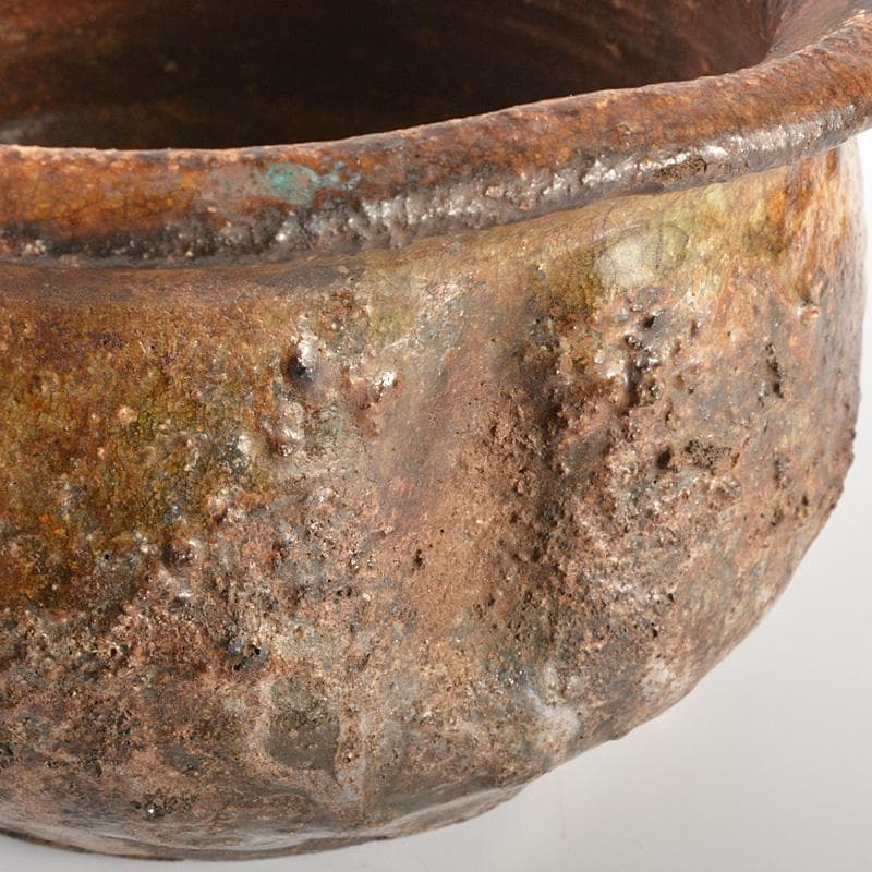 茶道具　伊賀焼　古伊賀　建水　時代箱　M　R7012