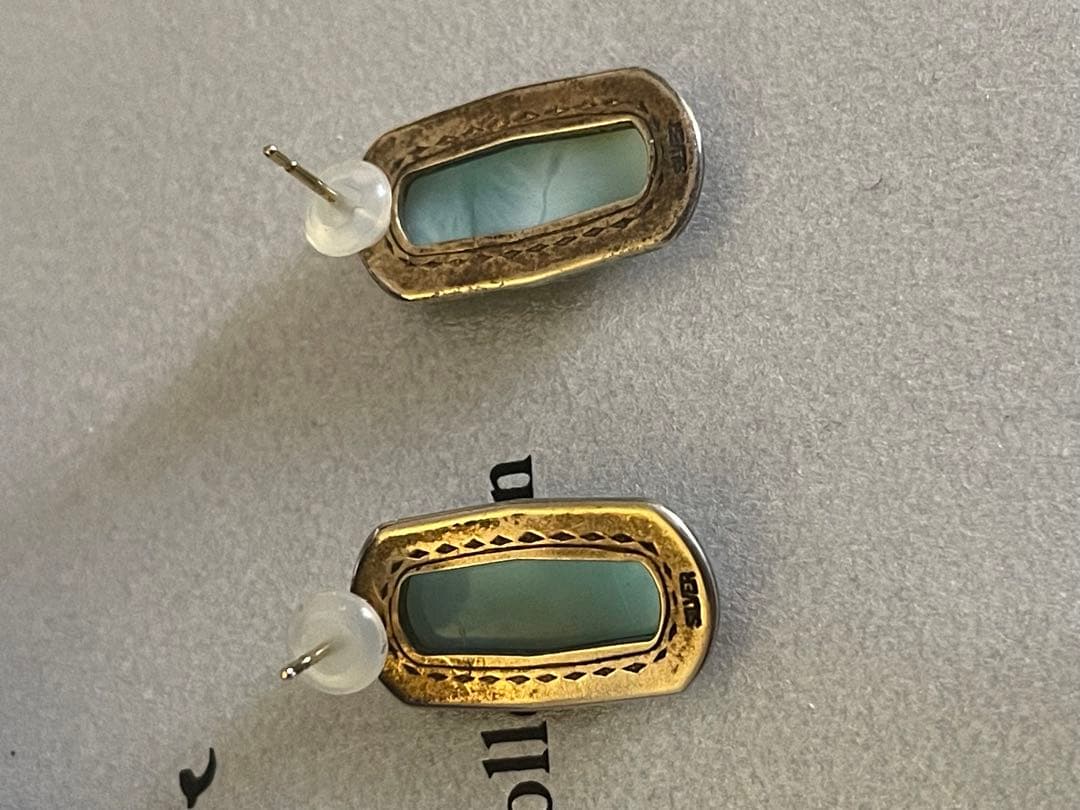 agete ポスト K10 本体 SV ラリマーピアス