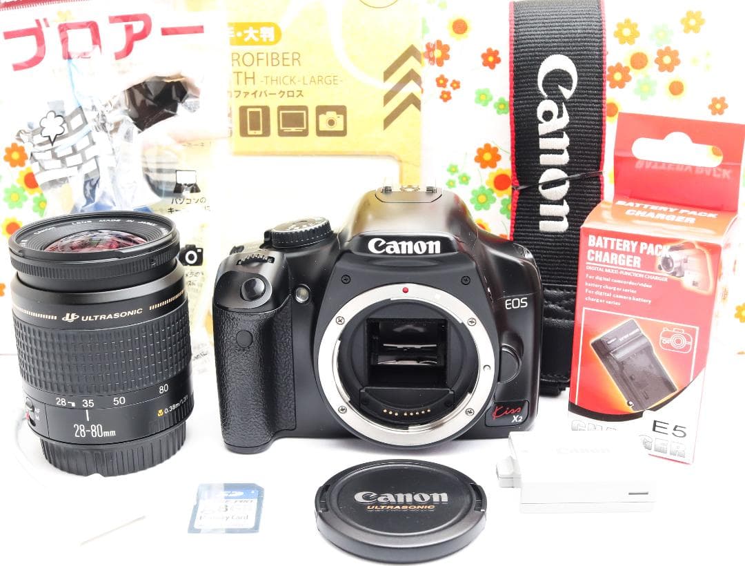 美品 キャノン Canon kiss x2☆スマホに転送☆お手軽一眼レフ♪