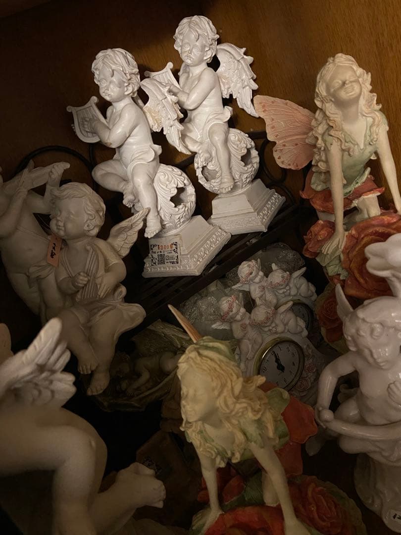 天使の彫刻 エンジェル　フェアリー妖精　園芸　オブジェ　置物