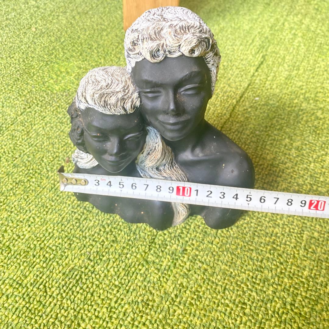 男女の胸像 ハワイ　黒珊瑚　フランクシャーマン　ビンテージ　置物　オブジェ