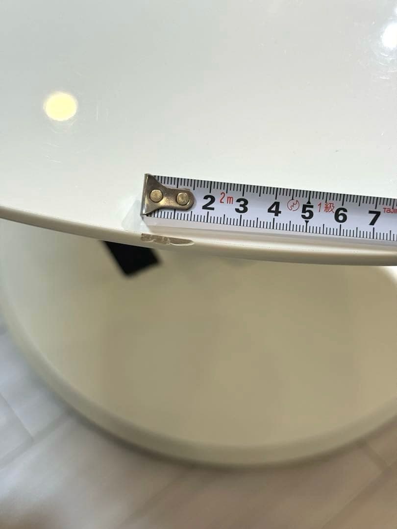 週末お値下げ⭐︎ディノス⭐︎カフェスタイルダイニング 丸形昇降テーブル90cm 白