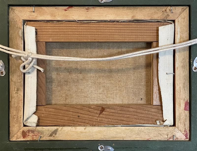 「真作」作者不明　風景画　油彩画　額装　サイン有り　SM号