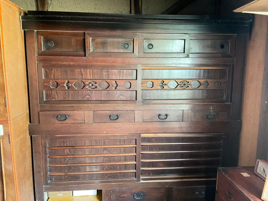 アンティーク　水屋箪笥　茶箪笥　茶棚　骨董