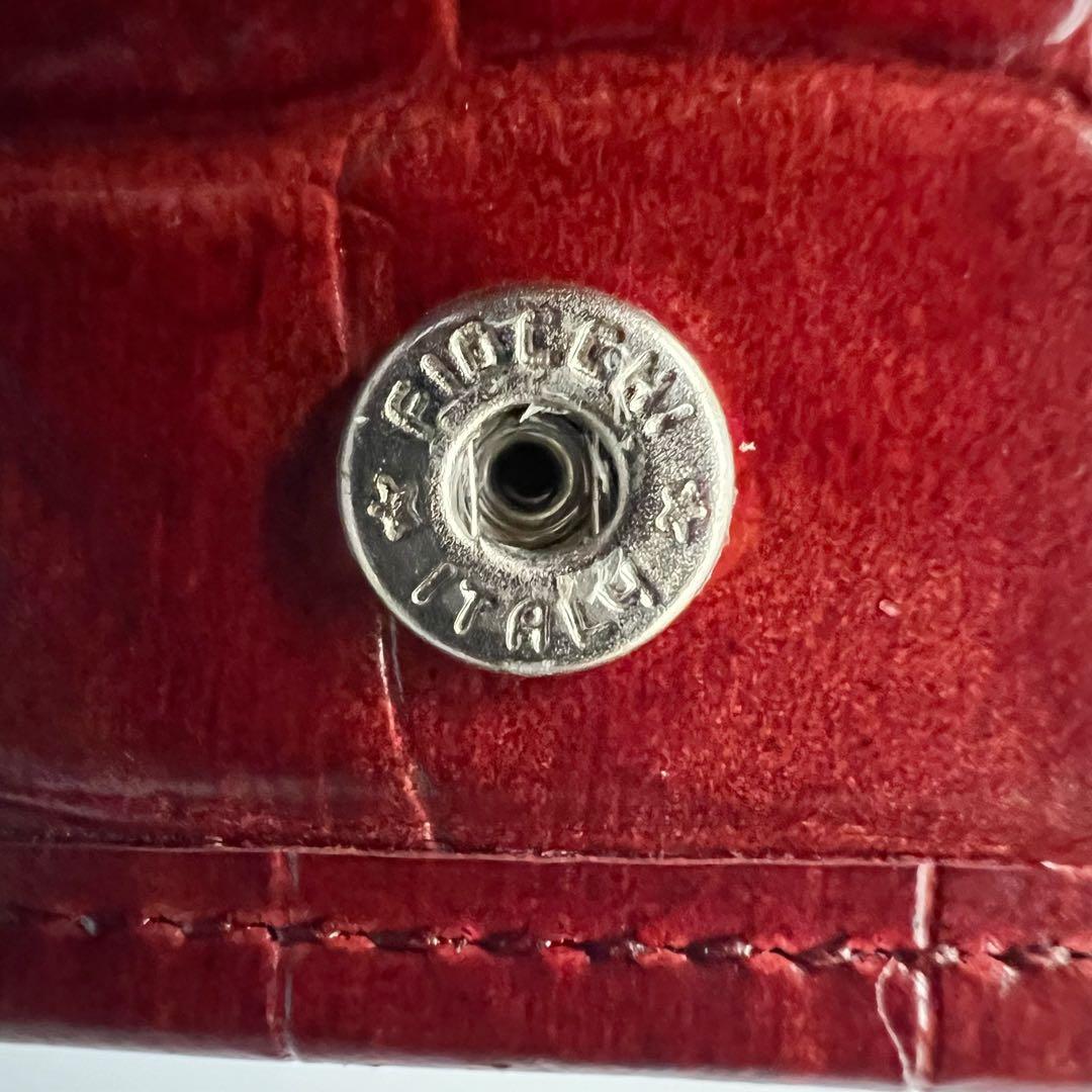 新品 未使用　aniary アニアリ　2つ折り財布　クロコダイル　ワイン