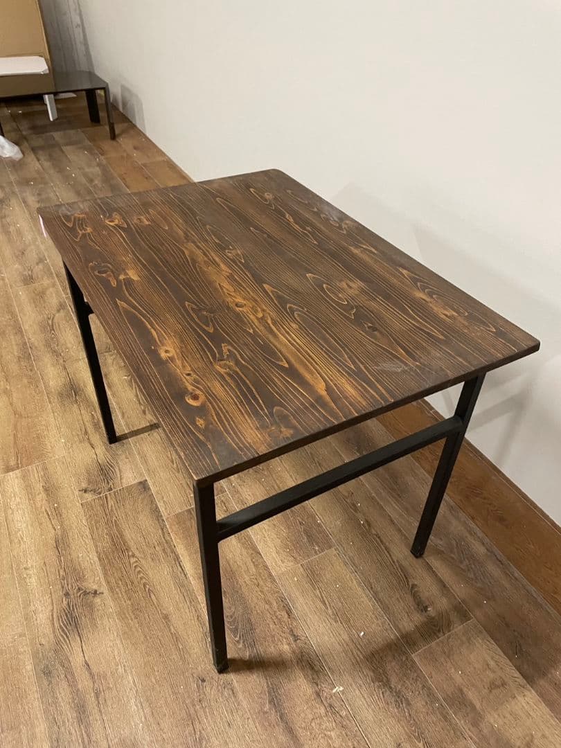 ウォールナット色　パソコンデスク　カウンターテーブル　幅90cm