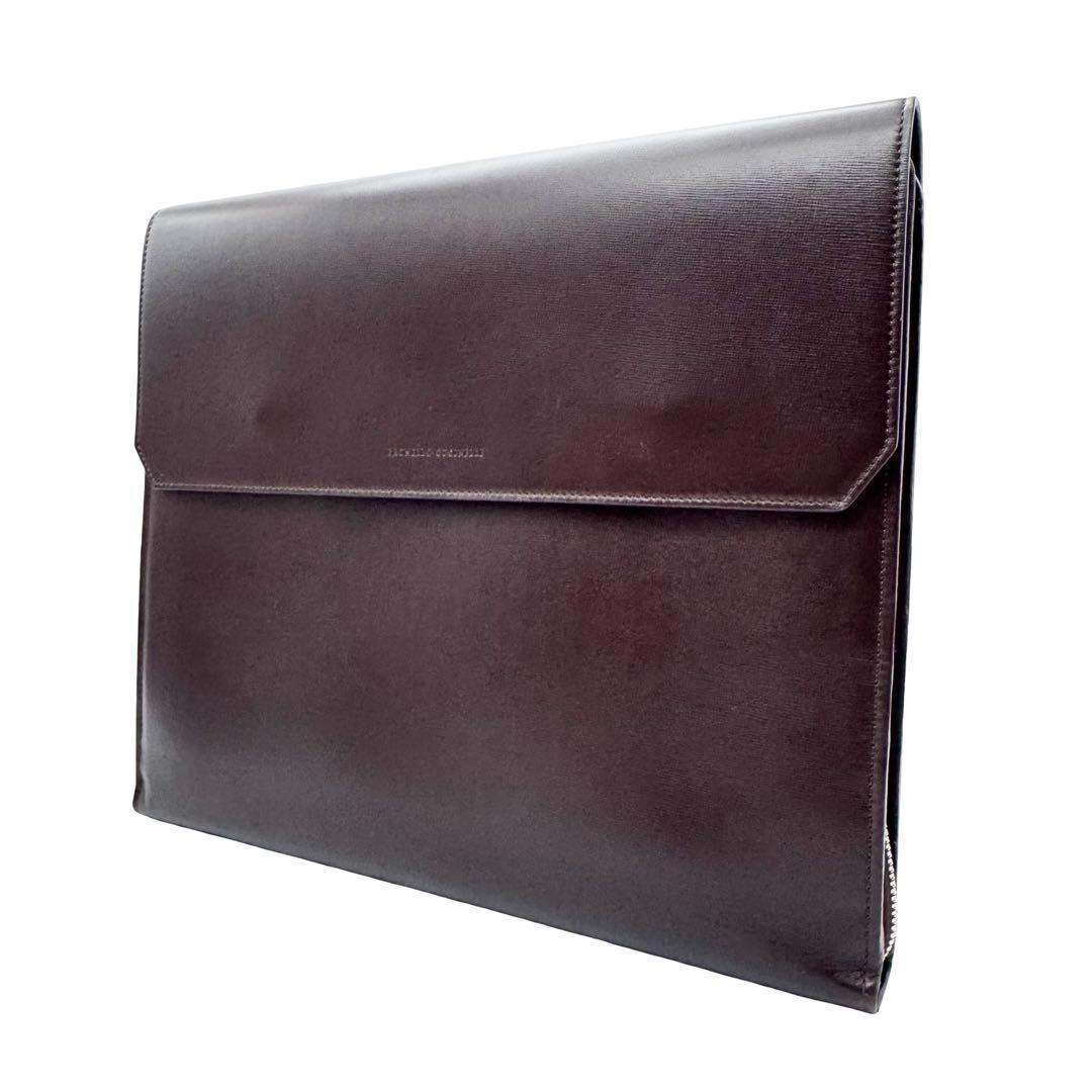 希少 ブルネロ クチネリ レザー ビジネスバッグ 書類鞄 ブラウン メンズ