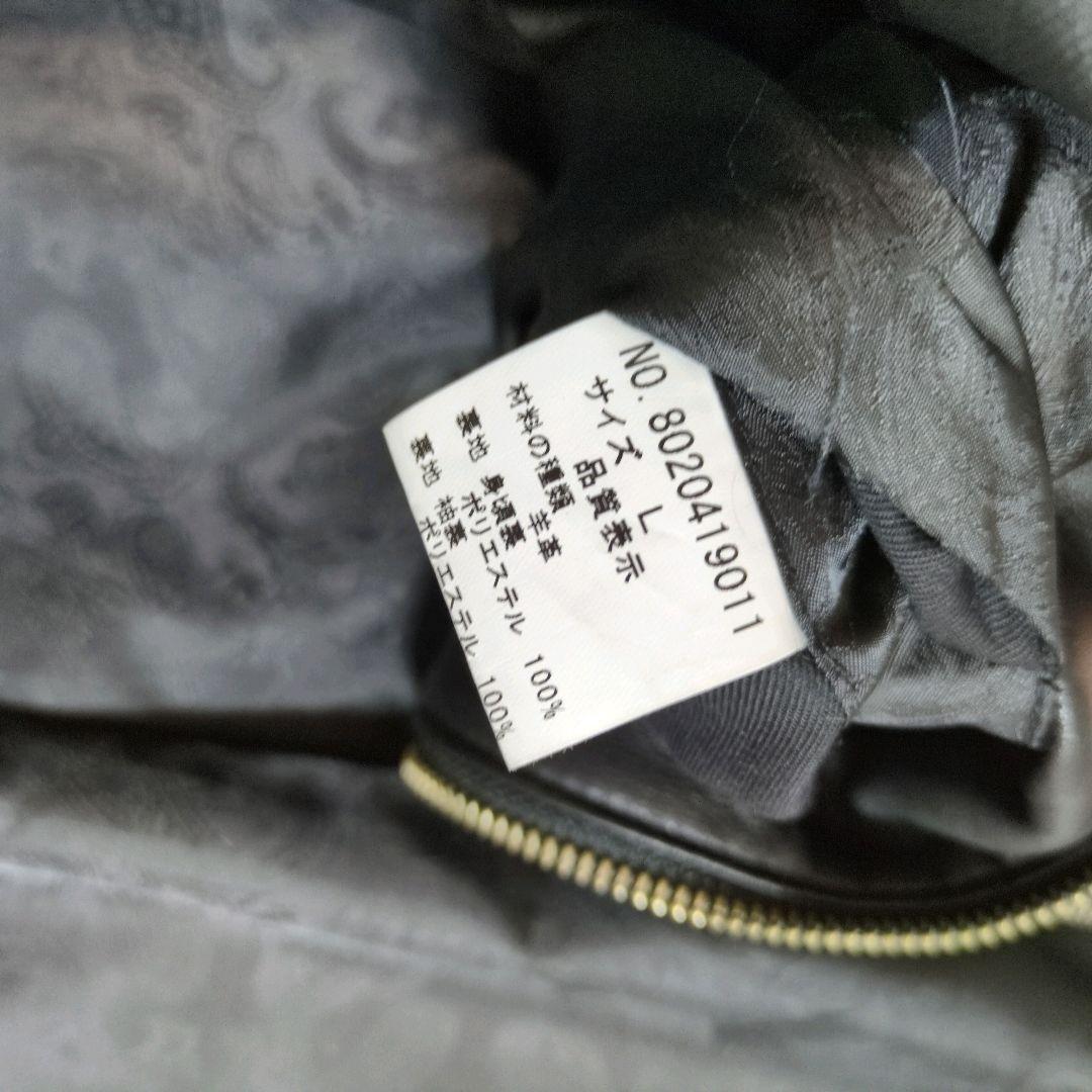 テットオム　羊革　ラムレザー　ジャケット　スタンドカラー　ペイズリー　ブラック