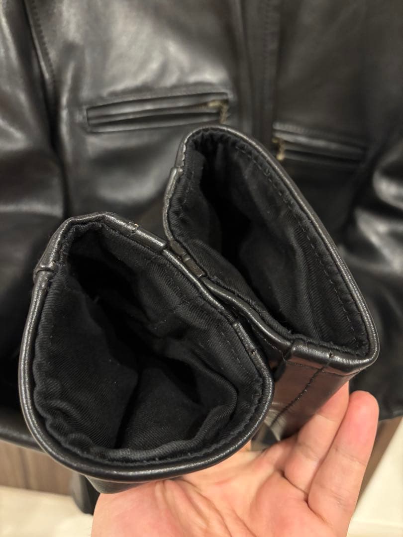 P*A様 早い者勝ち　試着のみ　36 エアロレザー CAFE RACER ブラッ