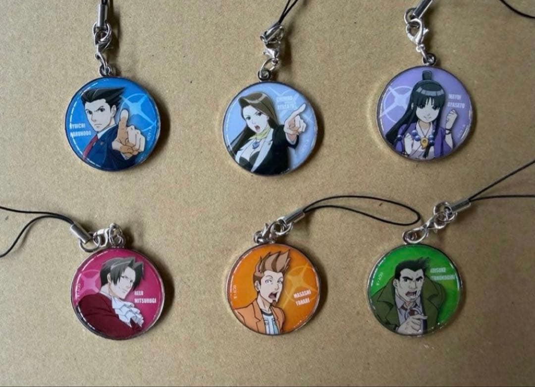 逆転裁判　メタルストラップ　6個セット