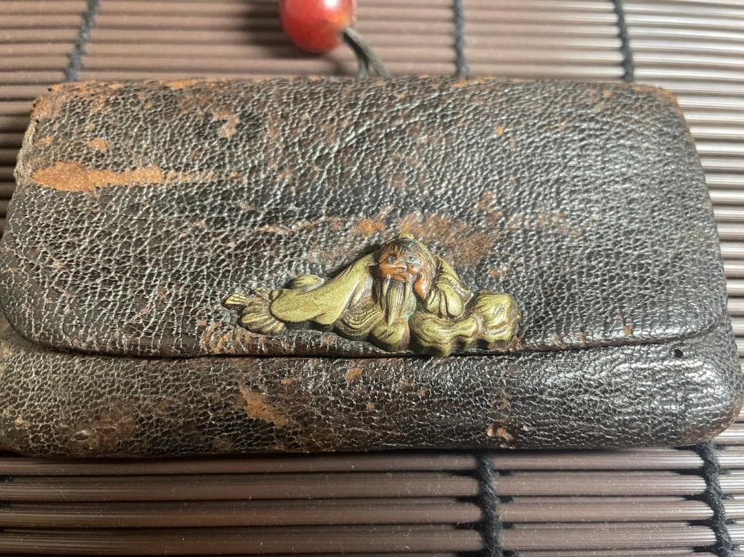 『大天狗』煙草入れ　キセル入れ　在銘　傾奇者　骨董　江戸時代 　時代物