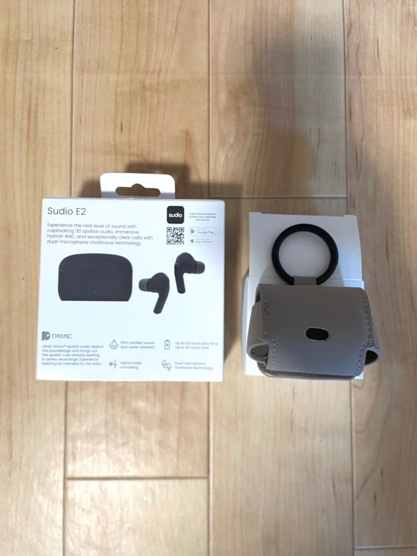 【新品】Sudio E2 ワイヤレスイヤホン ANC対応｜純正レザーケース付き